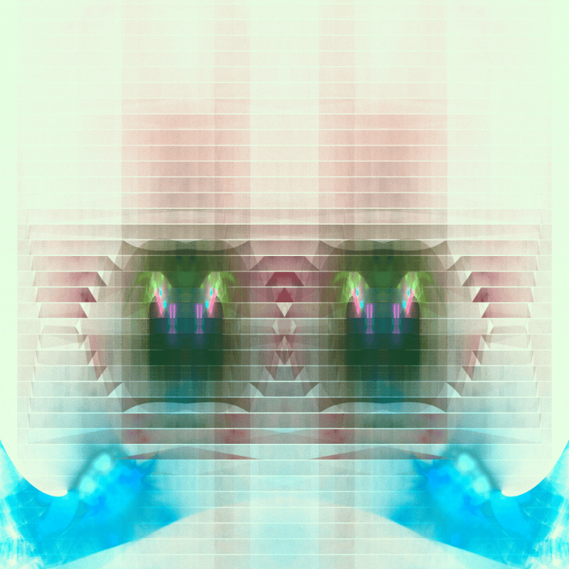 Soundwaves in blue, green and pink